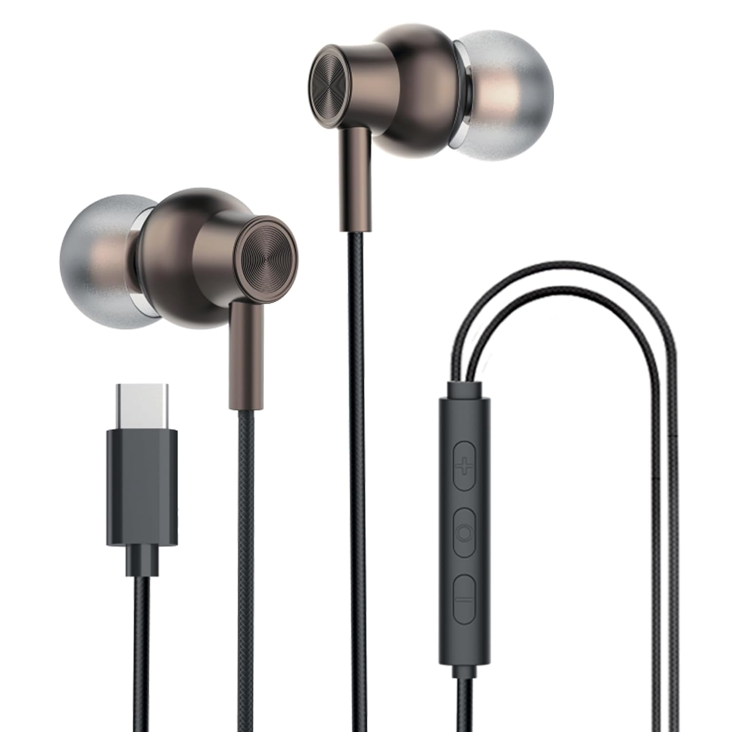 Tune V6 C Type Earphones Wired, Deep Bass Drivers Earphone
